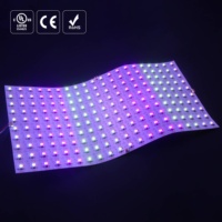 Raymates Feuille LED RGBW Programmable Moderne SPI Control 28W 400 SMD5050 LED 500x250mm Cuivre Rétroéclairé Éclairage Semi-Transparent