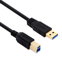 Câble USB 3.0 Type A mâle à Type B mâle Scanner USB3.0 Cordon de données d'impression haute vitesse pour HDD Appareil photo numérique Webcam Imprimante 0.3m-5m