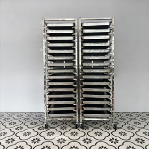 Carrello da Forno Commerciale in Acciaio Inossidabile 304 Staccabile con Ripiani e Vassoi per Uso in Panificio - Product Image 4
