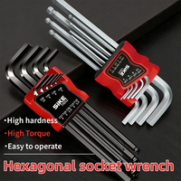 9pcs Kunci Allen Universal Berkualitas Tinggi dari Baja Chrome Vanadium, Kunci Hex, Kunci Torx