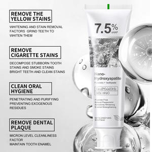 Dentifrice Reminéralisant Organique à 7,5% d'Hydroxyapatite avec Vitamine C, Blanchissant et Soin Parodontal, Sans Fluor, pour Usage Domestique - Product Image 6