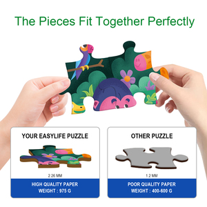 Rompecabezas de papel de <span class=keywords><strong>piezas</strong></span> gruesas del fabricante, rompecabezas personalizados con caja de regalos para niños - Product Image 4
