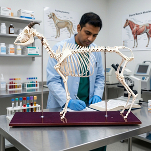Modelo de <span class=keywords><strong>Esqueleto</strong></span> de <span class=keywords><strong>Cabra</strong></span> Anatómico de Tamaño Real, Especímen de Hueso de Cordero Realista para Educación Veterinaria y Ayuda en Anatomía para Acupuntura Médica - Product Image 5