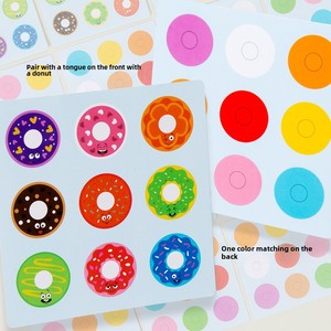 Enlightenment Matching Donuts Color Cognición Ejercicio Mano-Ojo Coordinación Creativo Lindo Juguetes de madera - Product Image 5