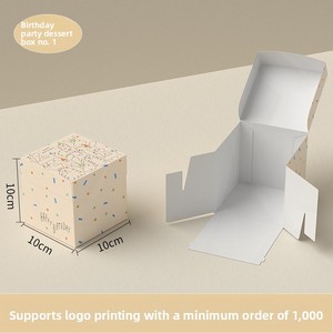 Caja de Embalaje Personalizada para Pasteles y Postres, Caja de Regalo DIY con Asa, Impresión Offset del Logotipo, Caja Cuadrada Blanca de Cartón para Tiramisú 2 - Product Image 6