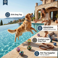 Jouet interactif pour animaux de compagnie : balle EVA rebondissante pour jeux aquatiques et apport dans la cour, jouet à mâcher pour piscine et plage, jouet pour chien
