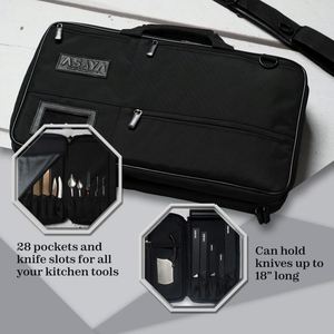 Échantillon gratuit : Trousse à couteaux de chef professionnelle avec sac à 8 poches pour accessoires de cuisine - Product Image 5
