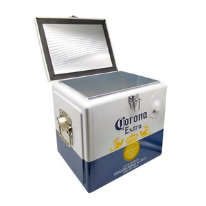 Logotipo de corona portátil Branding Beer bar Restaurante Ice Chest Table Retro Cooler Box - Product Image 5
