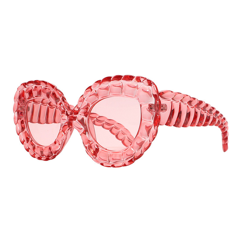7403 Oversized Cat Eye Pink Sunglasses - Fashion & UV400 display picture 1