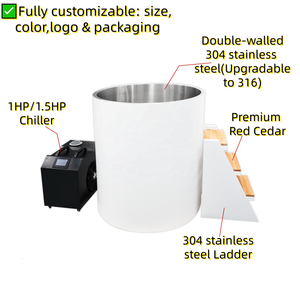 Bain froid pour 2 à 4 personnes - Refroidisseur intégré 1HP/1.5HP, double paroi <span class=keywords><strong>en</strong></span> acier inoxydable 304, silencieux et adapté à toutes les conditions météorologiques pour le bien-être et les spas - Product Image 2