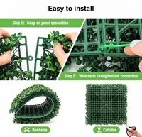 Mur végétal artificiel d'intérieur 40x60cm, panneau de jardin vertical, faux mur vert pour la décoration de la maison et du bureau