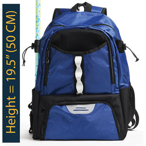 Sac à dos de lacrosse, sac d'équipement de hockey sur gazon avec deux porte-bâtons et compartiment séparé pour les crampons - Product Image 2