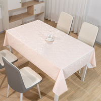 Nappe rectangulaire en PVC uni dégradé blanc crème, en fil de plume RNPT, pour la fabrication de nappes de table