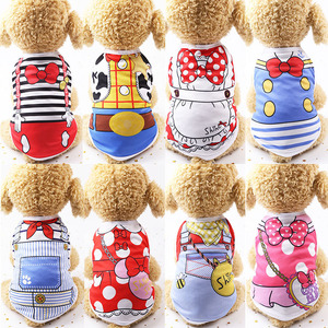 Cartoon Print Mesh Teddy Bichon Pomeranian Clothing Supplies Pet Kitten Vests Dog <strong>Cat</strong> <strong>Clothes</strong> <strong>for</strong> Spring Summer New Year's - Product Image 1