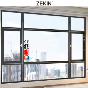 Fenêtres à battants en alliage d'aluminium certifiées ZEKIN AS2047, design moderne, isolation thermique élevée, persienne horizontale, ouverture urbaine - Product Image 1