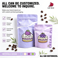 Sachet rétractable en papier kraft durable de qualité alimentaire, imprimé sur mesure avec fenêtre pour produits secs et collations