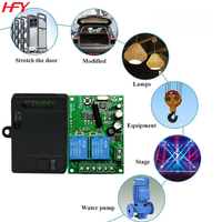 Interrupteur à distance 2 canaux DC12V 433,92 MHz, télécommande longue portée pour moteur de porte de garage, serrure et éclairage