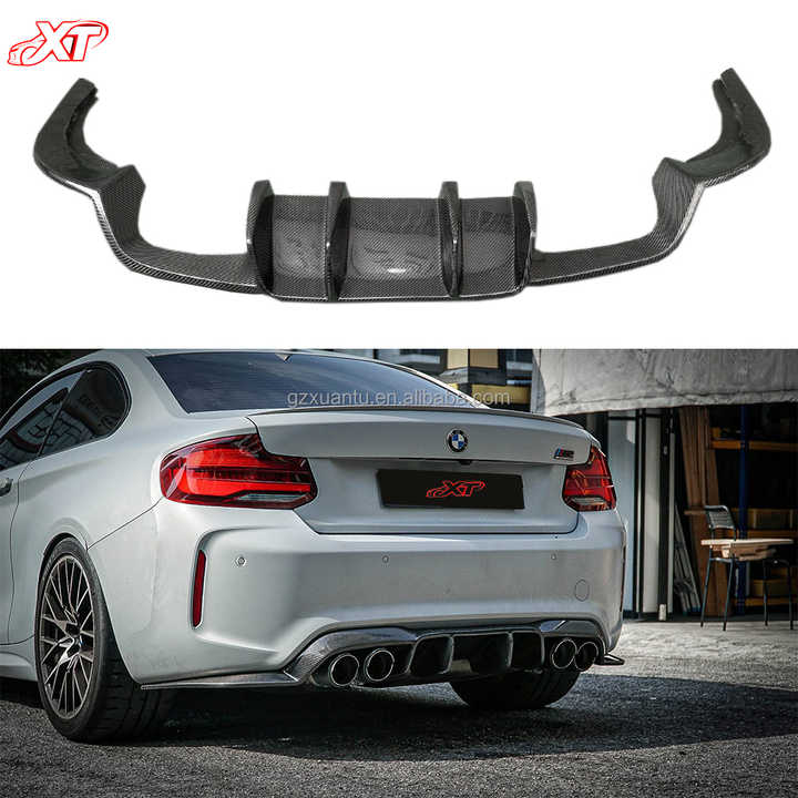 F87 V Style Carbon Fiber Rear Bumper Diffuser For BMW 2 Series M2 M2C ...