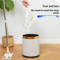 Serpillère plate jetable Amz sans lavage, non tissée, pour nettoyage humide et sec, balai à poussière, lingettes de nettoyage de sol, serpillère anti-poussière pour la maison et le bureau