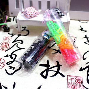 Petits élastiques à cheveux jetables, couleur fluorescente et noir, usage quotidien, accessoires pour cheveux d'enfants, vente en gros - Product Image 4