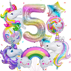 Best Selling <strong>unicorn</strong> Girl Birthday Party <strong>Decoration</strong> with Balloon Theme Aluminum Foil Balloon Set - Product Image 5
