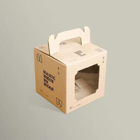Boîte à gâteau jetable, boîte à macarons, boîte à pâtisserie, boîte à muffins, carton de qualité alimentaire avec fenêtre transparente et poignée