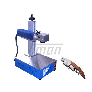 Machine de gravure laser à fibre portable 20W/30W/50W refroidie par air 110-300mm pour marquage de numéros de série sur tasses métalliques et porte-clés OEM - Product Image 2