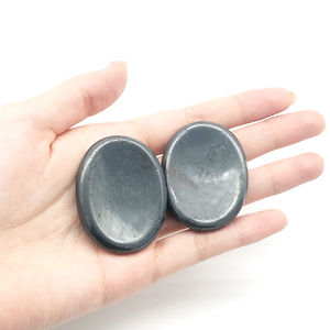 Ematite Palm Pocket Energy Stone ematite Thumb Worry pietra burattata per ansia Stree Relief Natural Love Gemstone Craft Oval - Product Image 1