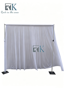Pipe and Drape Aluminum <b>Standing</b> Curtain System <b>Backdrop</b> Pipe Kit for Wedding Event - Product Image 1
