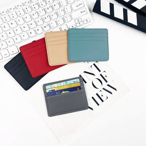 Porte-cartes en cuir PU personnalisé avec logo, mini, 4 emplacements pour cartes, grande capacité, sacs de rangement - Product Image 4