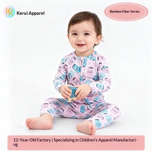 Tutina Invernale a Maniche Lunghe con Cerniera in Bambù per Neonati, Comoda per la Vita Quotidiana - Product Image 1