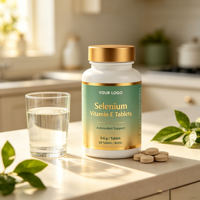 Comprimés personnalisés de sélénium et vitamine E 60μg 85mg, supplément de levure de sélénium pour adultes, soutien à la santé immunitaire, OEM ODM Marque Privée
