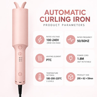 Fer à boucler électrique automatique rotatif Torlin, chauffe rapidement, 3 réglages de température, LED, ionique, usage domestique