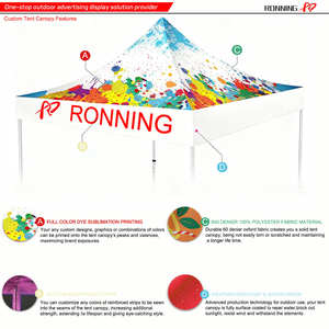 Carpa de Jardín Plegable de Aluminio Oxford de 10x10 pies, Resistente al Fuego, Impermeable, Duradera, para Exteriores, <span class=keywords><strong>con</strong></span> Impresión Personalizada - Product Image 4