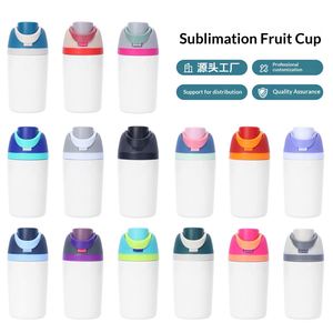 Thermos à double paroi en acier inoxydable de 12 oz, tasse à fruits, isolation thermique de 6 à 12 heures, design anti-chute, portable pour une utilisation en extérieur - Product Image 2