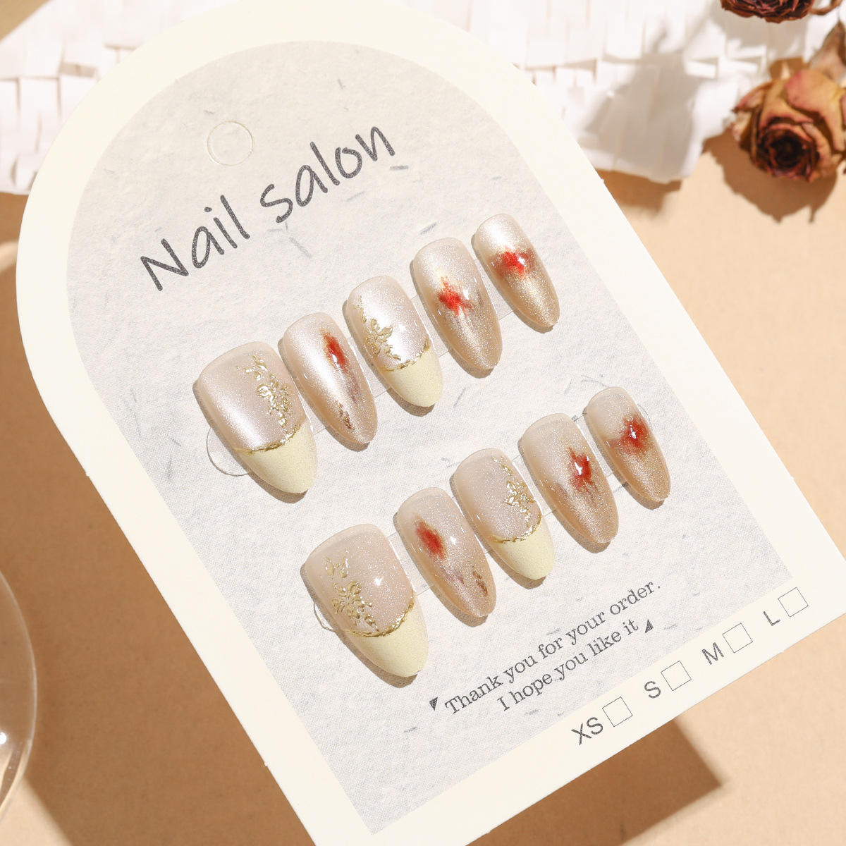 T522-T551 Custom Luxury Press on Nails Wholesale Artificial False Fake Nails High Quality French Tip Soft Gels Press on Nails