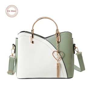 Versandfertig innerhalb von 48 Stunden Modischer Trend Kontrastfarben Damen Handtasche Junge Mädchen Umhängetasche Tägliche Schultertasche Bucket <span class=keywords><strong>Bag</strong></span> - Product Image 1