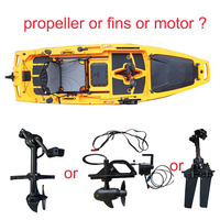 Kayak à pédales Vicking Heavy Duty HDPE 9 pieds 1 personne, bateau de pêche en mer, propulsion par hélice, modulaire avec moteur électrique