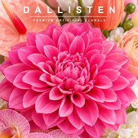Fleurs artificielles en soie Dallisten, arrangements floraux colorés pour mariage avec vase pour la décoration de centre de table de mariage