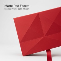 Boîte cadeau rectangulaire rouge personnalisée en kraft imperméable avec ruban satiné, nœud et fermeture magnétique, façade à facettes - Vente en gros directe usine