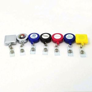Porta Tarjetas de Identificación Retráctiles con Clip, Porta Tarjetas Redondos Ecológicos con Logotipo Personalizado, Colores Variados, Cordón Retráctil, Suministros de Oficina y Escolares - Product Image 2