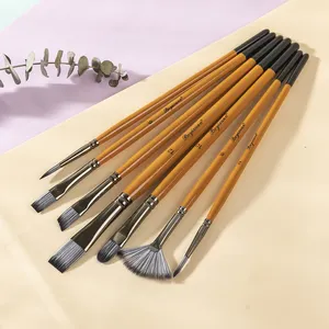 Boyi Xuan 5 misturado madeira artista pincéis para aquarela acrílico óleo escova conjunto