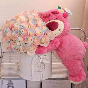 도매 3 개의 원형 포옹 버킷 꽃 포장 상자 고급 골판지 장미 패키지 상자 - Product Image 4
