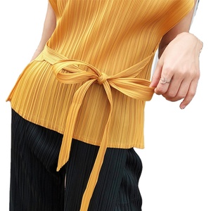 Camiseta de manga corta de las mujeres de verano <span class=keywords><strong>2020</strong></span> de encaje estilo-arriba adelgazar armas poco estilo ropa superior sin forro - Product Image 3