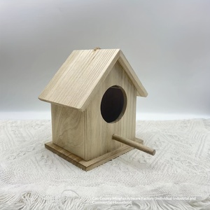 Support de mangeoire à <span class=keywords><strong>oiseaux</strong></span> en bois massif pour petit nichoir, à suspendre, pour mini-jardin extérieur, aucun assemblage requis - Product Image 2
