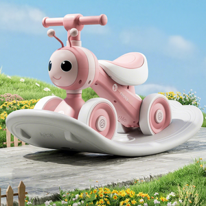 Caballo Balancín 2 en <span class=keywords><strong>1</strong></span> con Diseño de Animal para Niños de 0 a 3 Años, Andador para Bebés con Ruedas, Regalo para Niños - Product Image 1