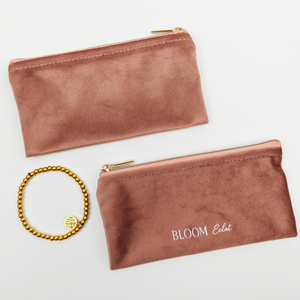 Pochette zippée personnalisée de luxe avec logo, sacs cosmétiques pour femmes, doublure en velours satiné, pochette zippée double couche - Product Image 5