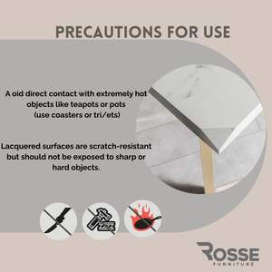 Mesa de Comedor Moderna de Mármol Blanco con Patas de Metal Dorado, Extensible para 8 Personas, Rectangular - Product Image 5