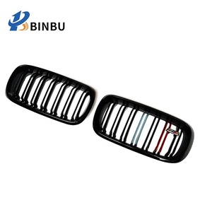 Pour <span class=keywords><strong>BMW</strong></span> <span class=keywords><strong>X5</strong></span> <span class=keywords><strong>F15</strong></span> X6 F16 Grille de pare-chocs avant Grille d'admission d'air Noir Tricolore Kit de carrosserie Rénovation et mise à niveau Grille - Product Image 2