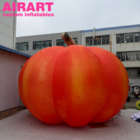 Citrouille gonflable de 4 m (13 pi) de haut, décoration gonflable pour la récolte d'automne, accessoire décoratif pour entrée de ferme de citrouilles